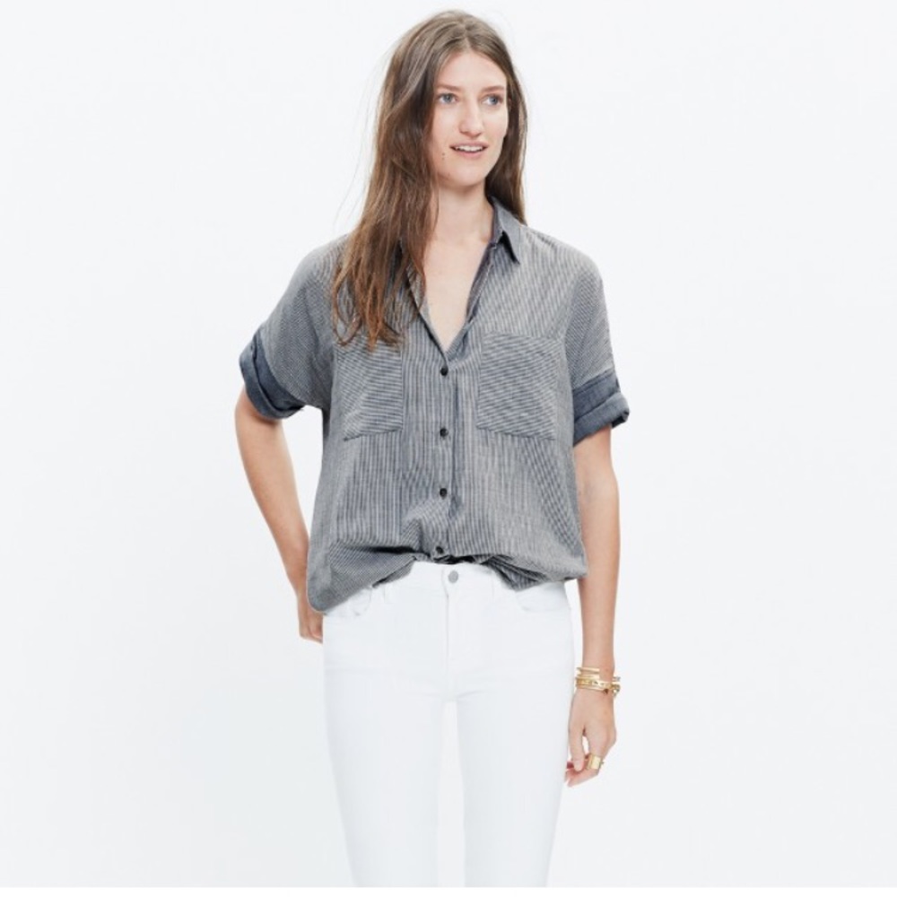 Madewell courier shirt in lilydale stripe